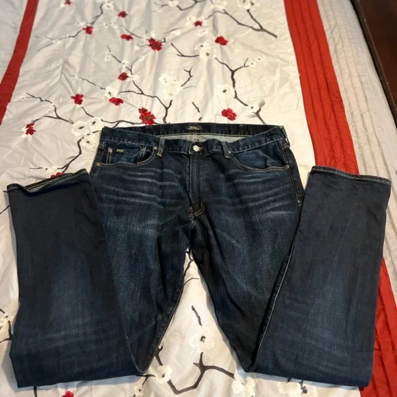 Jeans Only! Gently Used - POLO RALPH LAUREN Men Varick Slim Straight Jeans 38x34 - Picture 6 of 12